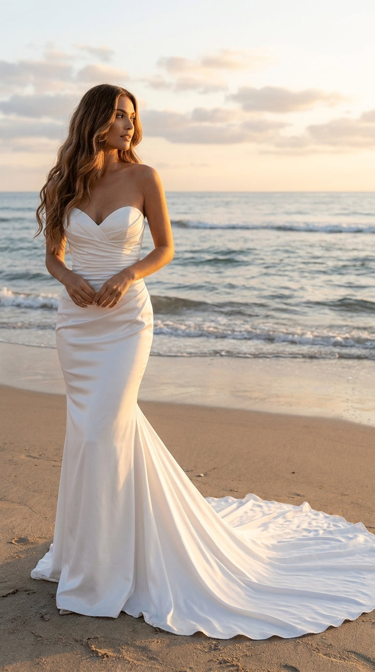 Robe de Mariée <br> Sirène Simple Lèonie