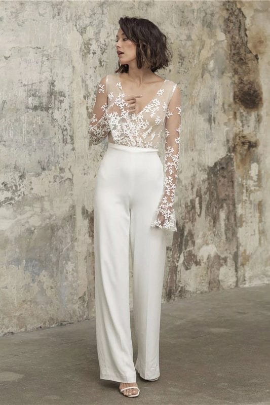 Combinaison de Mariage | A  Manches Longues La robe parfaite