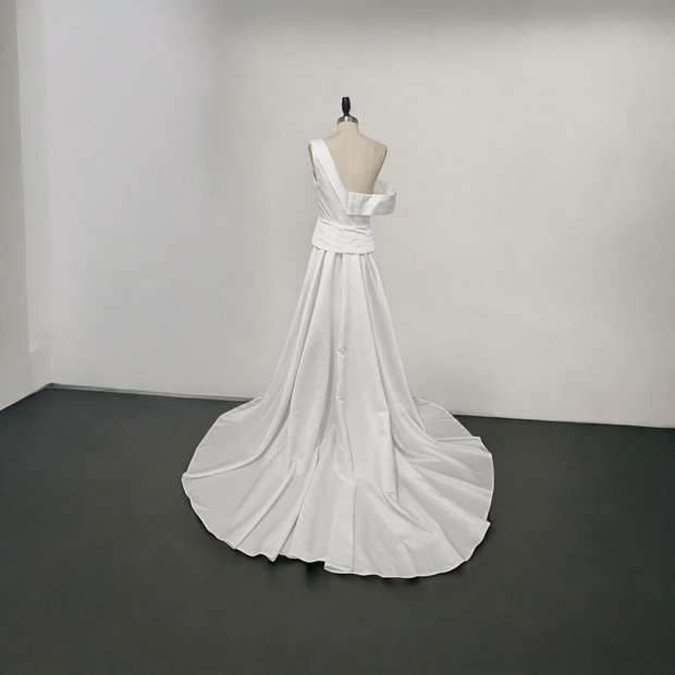 Combinaison de Mariée et Robe – Élégance en Satin - Stèphanie La robe parfaite