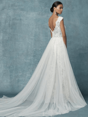 Combinaison de Mariée  – Organza Brodé et Tulle - Clarisse La robe parfaite