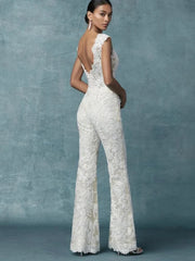 Combinaison de Mariée  – Organza Brodé et Tulle - Clarisse La robe parfaite