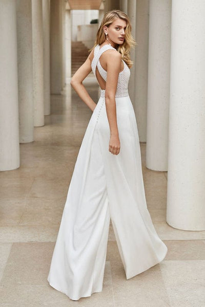 Combinaison Mariage | Blanche dos croisé  La robe parfaite