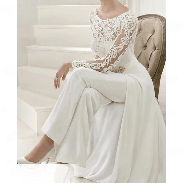 Robe de Mariée Bohème – Élégance Naturelle en Dentelle et Chiffon La robe parfaite