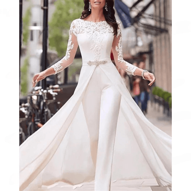 Robe de Mariée Bohème – Élégance Naturelle en Dentelle et Chiffon La robe parfaite