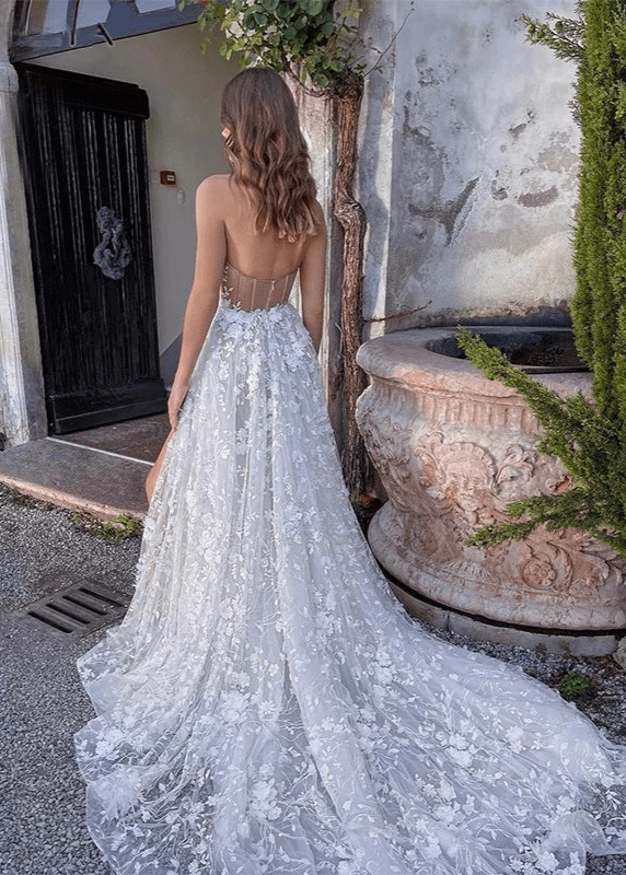 Robe de Mariée <br>  Bohème en Dentelle - Karine La robe parfaite