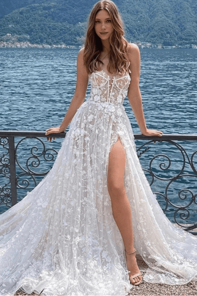 Robe de Mariée <br>  Bohème en Dentelle - Karine La robe parfaite