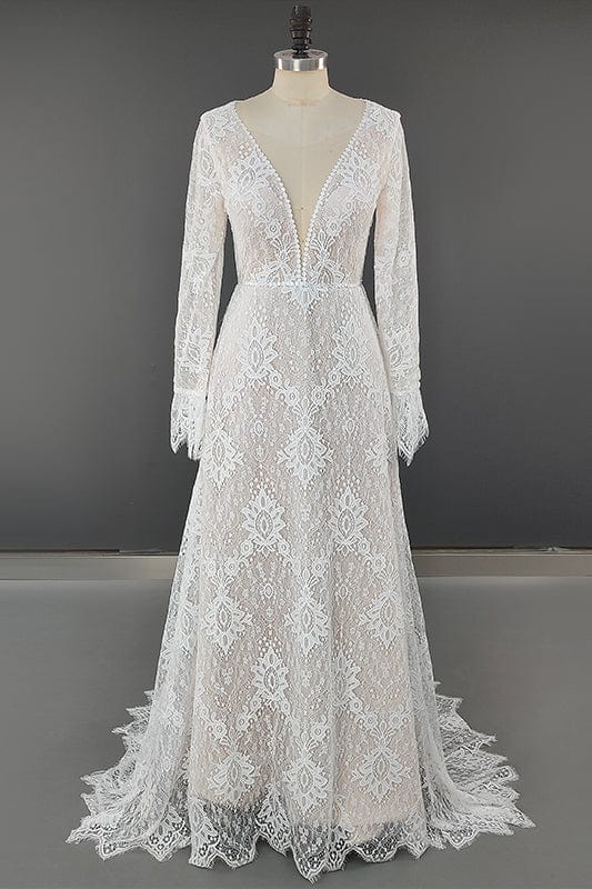 Robe de Mariée  <br> Hiver en Dentelle - Alba La robe parfaite