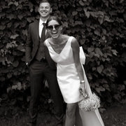 Robe de Mariée Courte – Élégance Satiné - Claire La robe parfaite