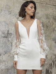 Robe de Mariée Courte en Satin – Élégance et Modernité La robe parfaite