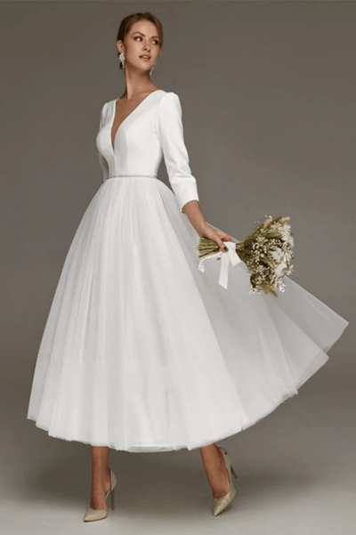 Robe de Mariée courte | Simple  - Elodie La robe parfaite