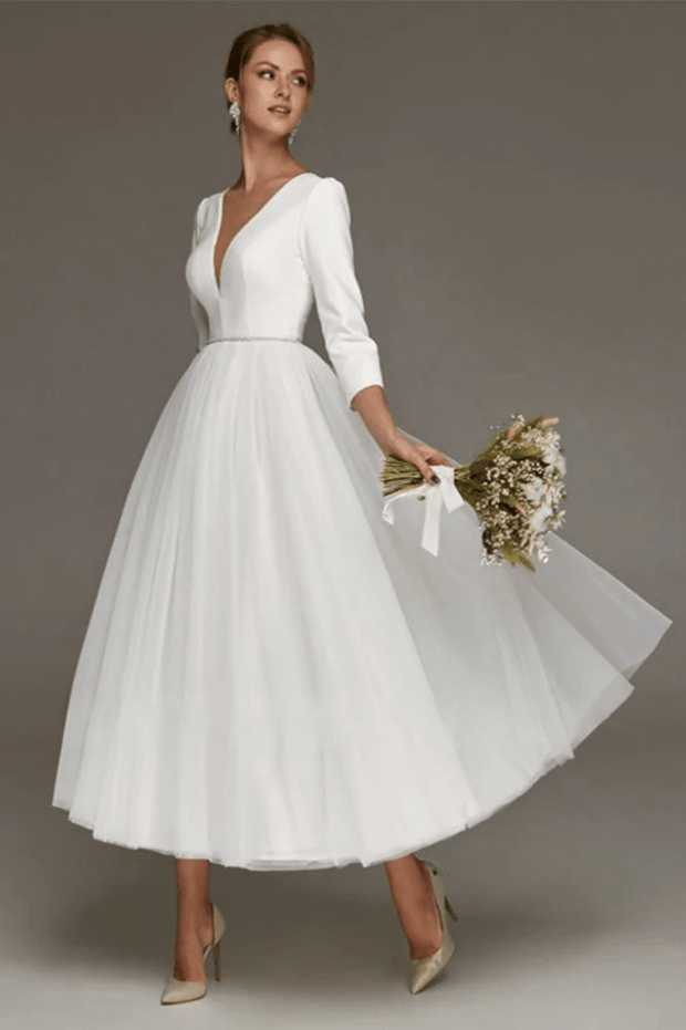 Robe de Mariée courte | Simple  - Elodie La robe parfaite