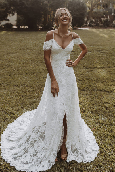 Robe de Mariée |  Dentelle avec Rose La robe parfaite