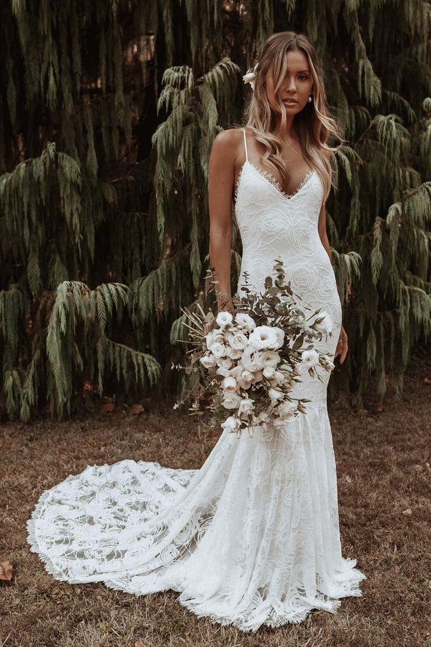 Robe de Mariée | Dentelle Rose - Ava La robe parfaite