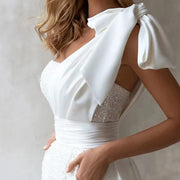 Robe de Mariée Élégante – Simplicité et Raffinement en Satin La robe parfaite