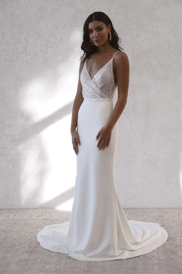 Robe de Mariée | Haut Paillettes - Alma La robe parfaite