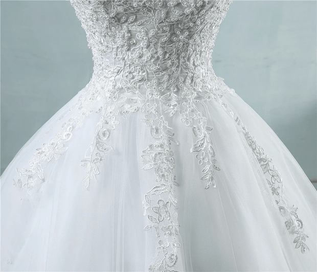 Robe de Mariée | Princesse en Organza Brodé - Elvyna La robe parfaite